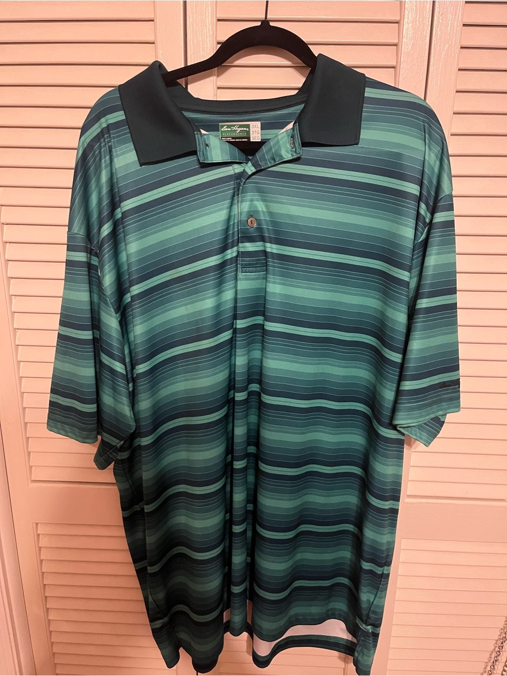 Ben Hogan Green Striped Polo Shirt